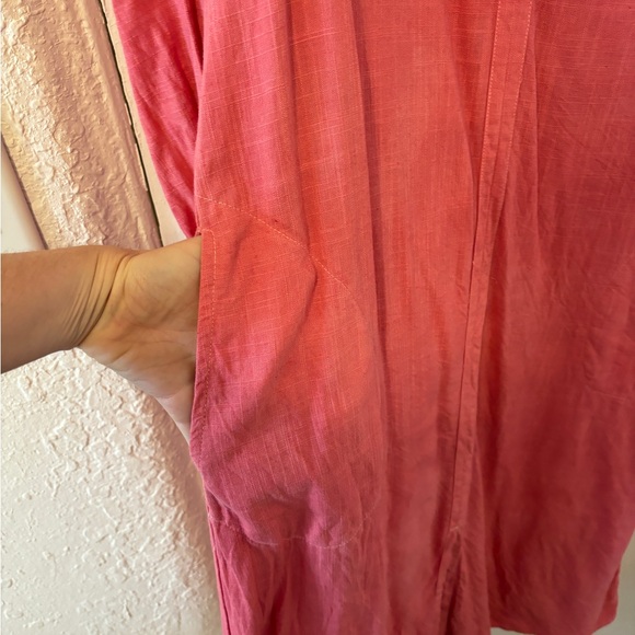 Pink Linen Anthropologie Dress - Picture 4 of 5
